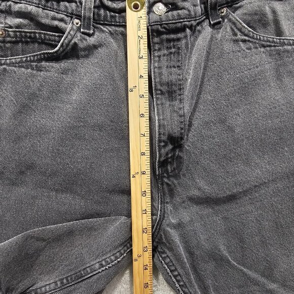 Vintage Levis 505 Shorts Mens 40 Black Orange Tab Denim Straight Grunge Work - Picture 11 of 11